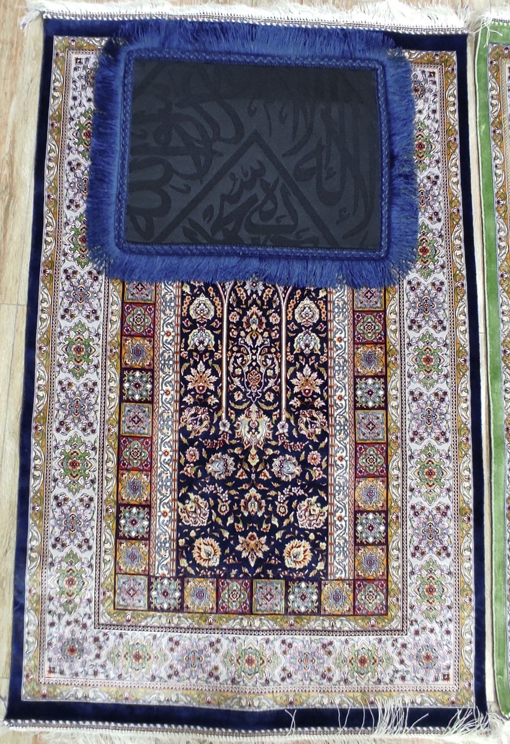 Prayer mats with black Kabah Kiswah